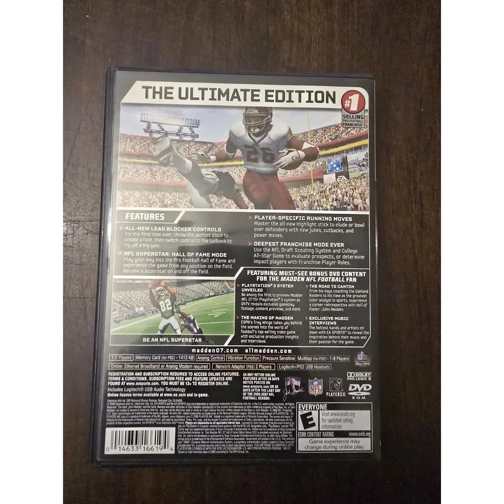 Madden NFL 07: Hall of Fame‎ Edition (Sony PlayStation 2 PS2, 2006) Complete